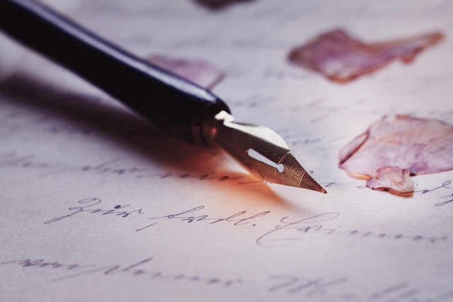 Manuscript pages with careful editorial notes on a warm writing desk
